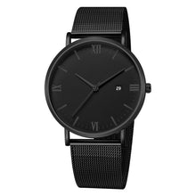 Load image into Gallery viewer, Black Luxury Fashion Mens Minimalist Watches